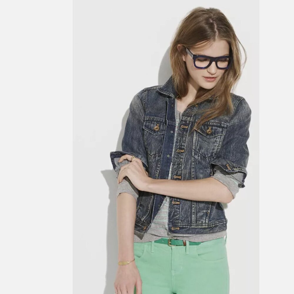 Madewell The Jean Jacket in Storm Cloud Size Small
